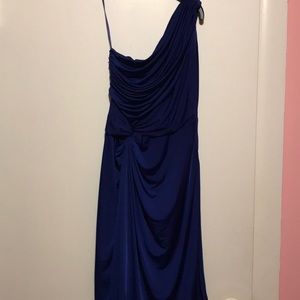 Blue off the shoulder dress